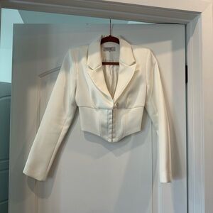 House of CB Ivory Cropped Jacket